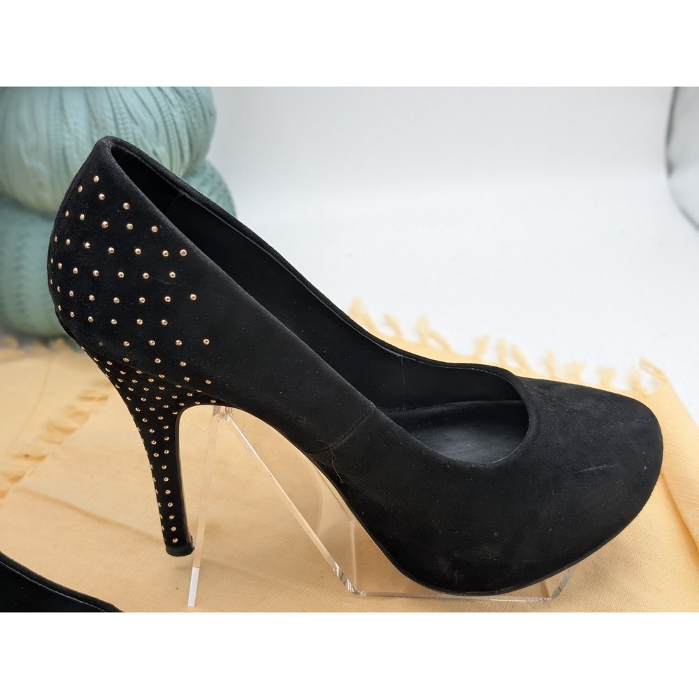 Mix No. 6 Neree Black Studded Platform Pumps Heels Women's Size 8 With Box